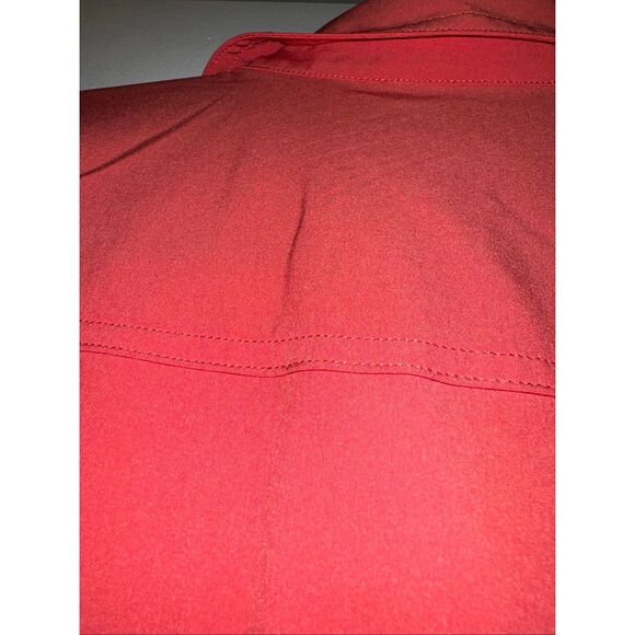 Eddie Bauer Large Long Sleeve Departure Shirt Collared Button Down Dark Coral - Picture 7 of 11